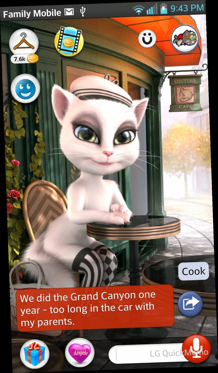 hack of my talking angela / Twitter