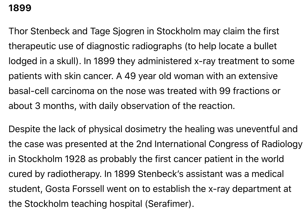Rad_Nation's tweet photo. 1899

Thor Stenbeck: The first radiotherapy cure (and therapeutic use of a diagnostic X Ray)

#125yrsRadOnc #radonc

https://t.co/DhGxUoreLi https://t.co/AN7UJFfehD