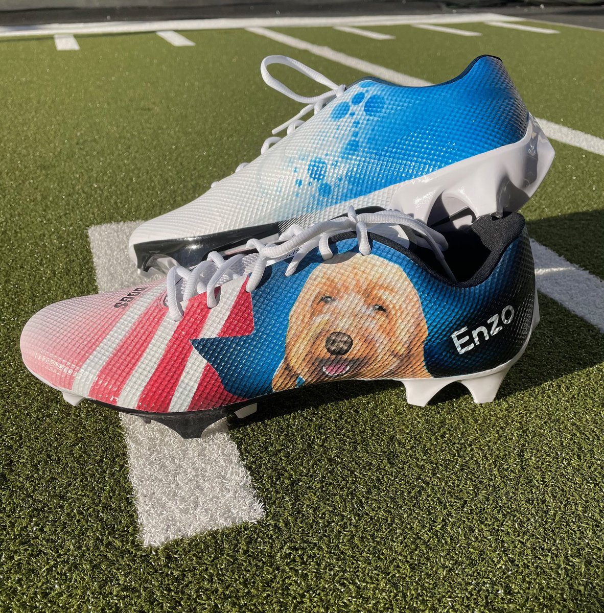 michaelstrahan's tweet photo. For #MyCauseMyCleats, I am supporting @PatriotPAWS! As an army brat and dog lover, it's a natural fit to help honor the memory of my dad.

Their mission is to train and provide service dogs of the highest quality at no cost to disabled American veterans &amp; others. https://t.co/6a25JRJvYA