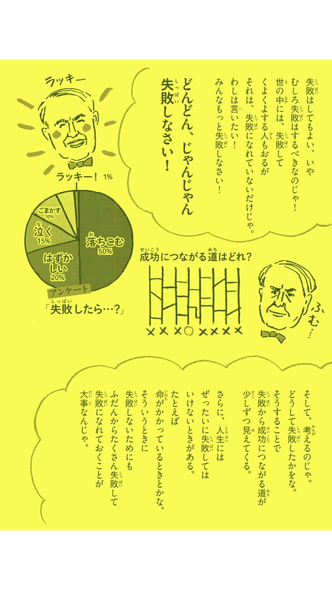 成功体験は気になるし聴くと「自分も成功できる気がする!」と思うけど、「その人だから成功できた」っていう要素が強いので、失敗体験の方が勉強になるし応用が効く気がする

ってわけで、最近読んだ『失敗図鑑』と『その悩み、哲学者がすでに答え出しています』おすすめです? 