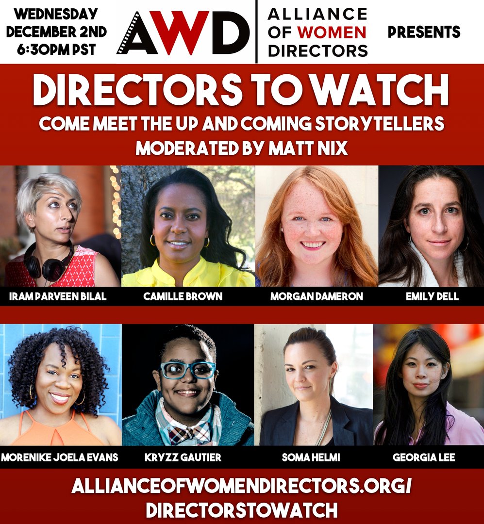 AWD_Directors's tweet photo. Get to know the @AWD_Directors from our Industry Support Program!
Join us for a virtual showcase moderated by Showrunner @MattNixTV

Dec 2nd 6:30 PM PT - Register here: https://t.co/mBve9ynWZc https://t.co/wBzJbc1GNO