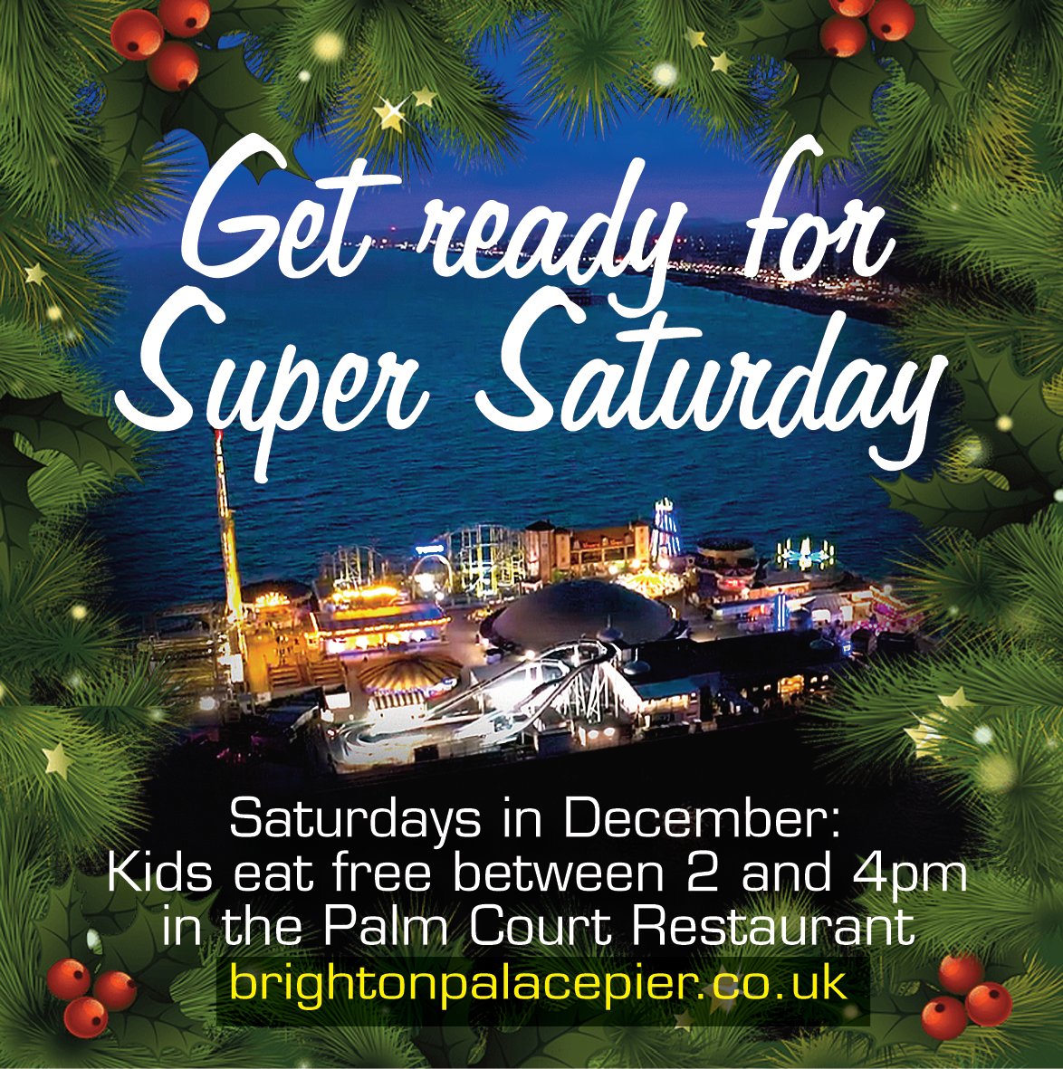 LatestTVBtn's tweet photo. For the whole of December, kids it free at @BTNPalacePier !🌊🎠🍽
#latesttv #brightonpalacepier #supersaturday https://t.co/7sO3rqUwK7