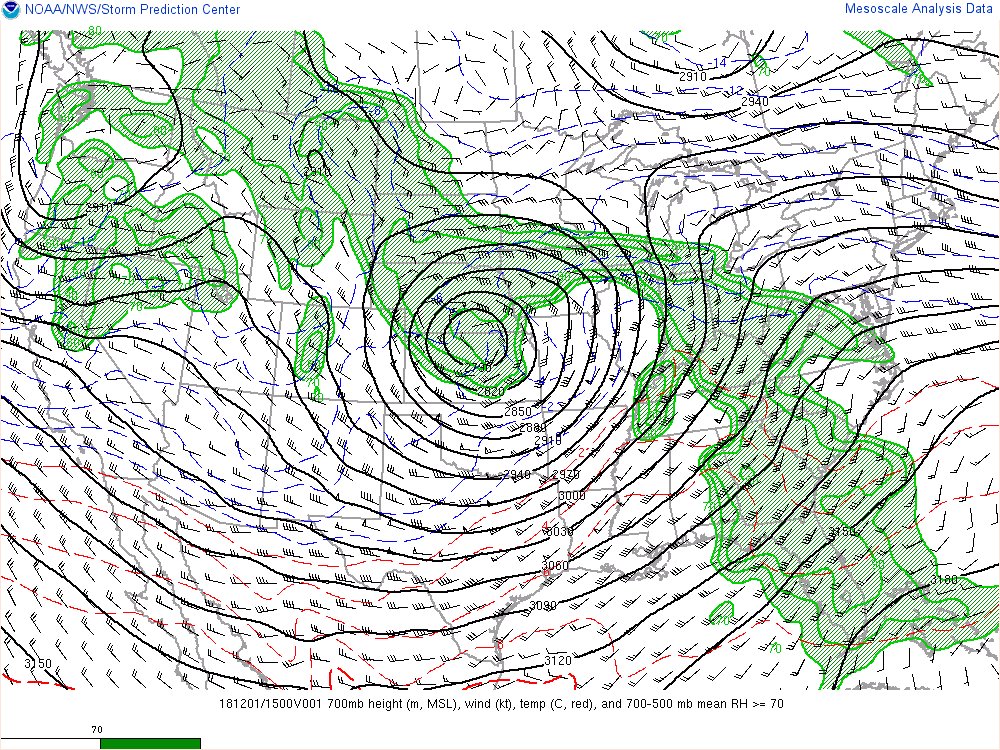 This event doesn't happen without the well-timed arrival of the expansive 700 mb dry-slot. Early morning rain and cloud cover evacuated the target area shortly after sunrise, leading to a pristine warm sector that saw almost unimpeded sunshine into the early afternoon.
