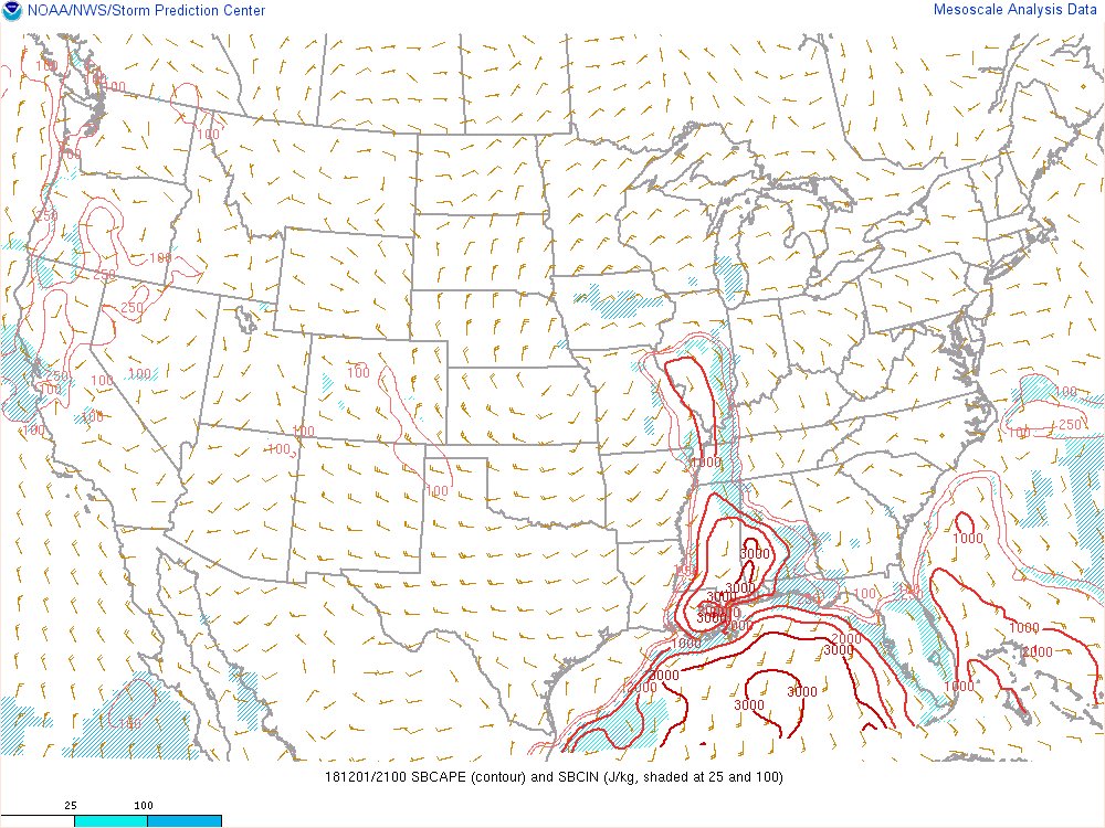 The result was a highly sheared warm sector with low 60s temps and mid-50s dew points which may not register with our spring/summer expectations, but beneath -20 deg C H5 temps you've got a passable 1,000 j/kg MLcape, steep low-level lapse rates, and mini-supercells by 1 PM.