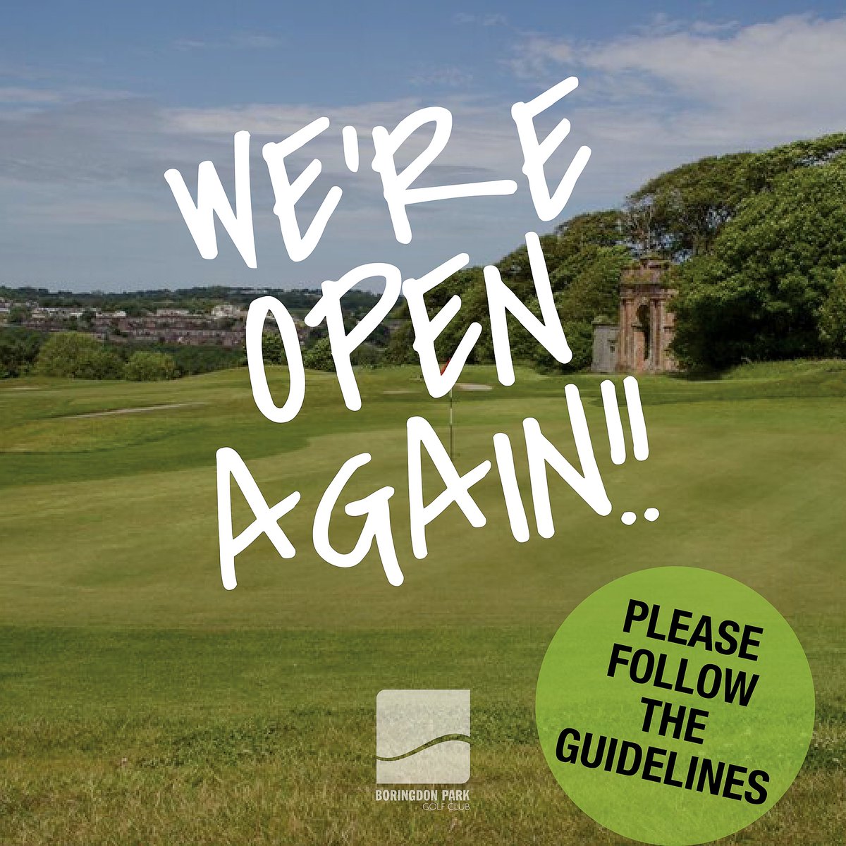 BoringdonParkGC's tweet photo. We are looking forward to welcoming you back on course tomorrow. β³
To book your tee time call 01752 339113 or pop in.
Tea, coffee and a pasty will be available, but the golf bar will remain closed for the time being.
#boringdongolf #playgolf #golfplymouth https://t.co/iIRilFq7e8