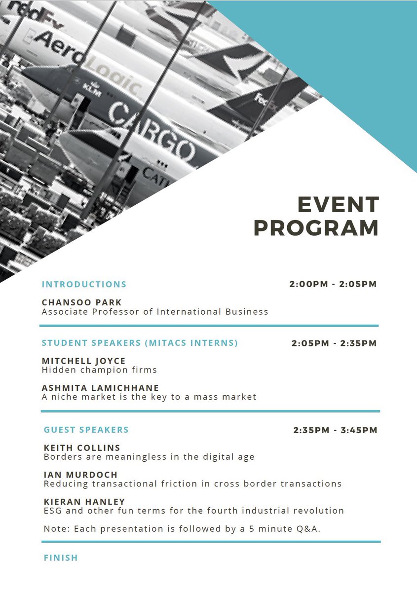 MUNBusiness's tweet photo. The #MUNBusiness International Business Society will host its 14th Global Business Seminar at 2 p.m. on Dec. 2. Hidden Champions Theory &amp; Practice will examine N.L.'s competitive export advantages. Register for this Zoom session by emailing danteenewold@gmail.com. @MemorialU https://t.co/8C21jZPZto