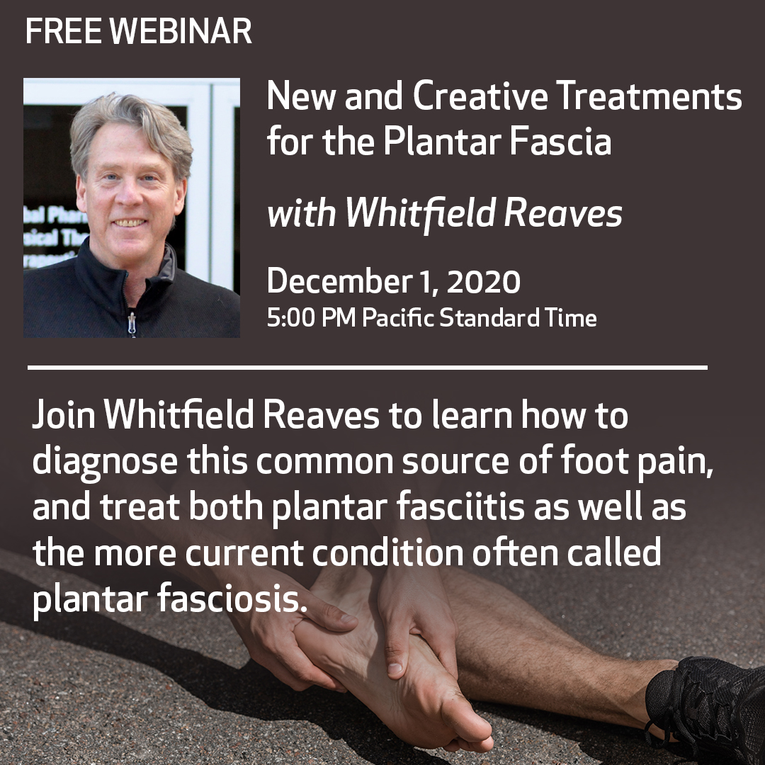 EasternCurrents's tweet image. Register for Whitfield Reaves FREE WEBINAR and learn how to treat both plantar fasciitis as well as the more current condition often called plantar fasciosis ow.ly/G81l50CzHHt