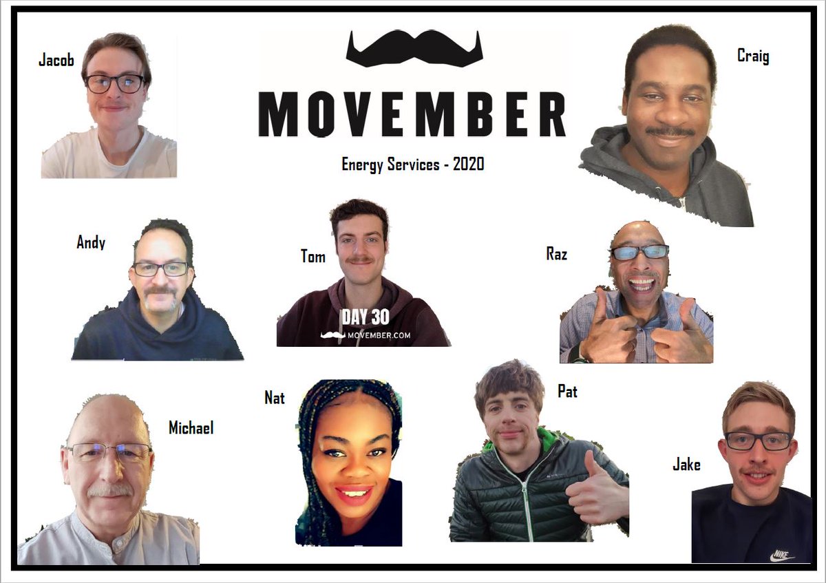 A huge Congratulations to Energy Services colleagues who have raised over £1000 for charity in November. Energy Services #Movember team, Thank you to everyone who has taken part and supported this year and check out the Fantashtic Tashes that were grown 🥸