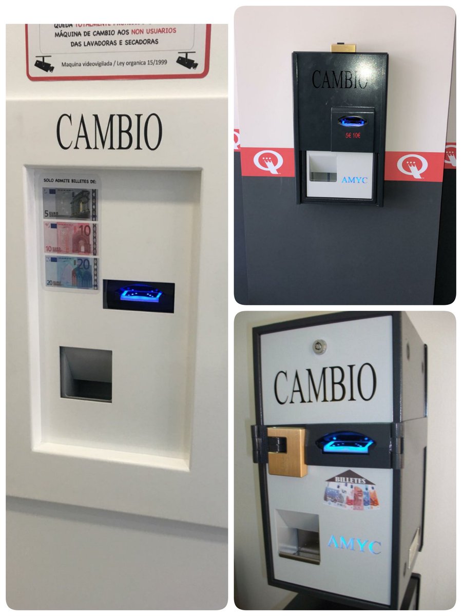 GayuPablo's tweet photo. En la actualidad Amyc es líder en maquinas de Cambio y Venta de Fichas o Token, para los sectores de autoservicio
Por ello llevamos 30 años al servicio de nuestros clientes.
https://t.co/ClNvMf0ZtO https://t.co/wBg8hiLFbC