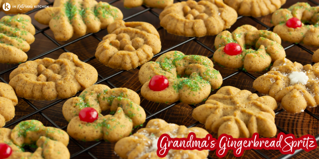 Gingerbread Spritz Cookies inkatrinaskitchen.com/grandmas-ginge… This is my grandma's recipe, so you know it's going to be good!