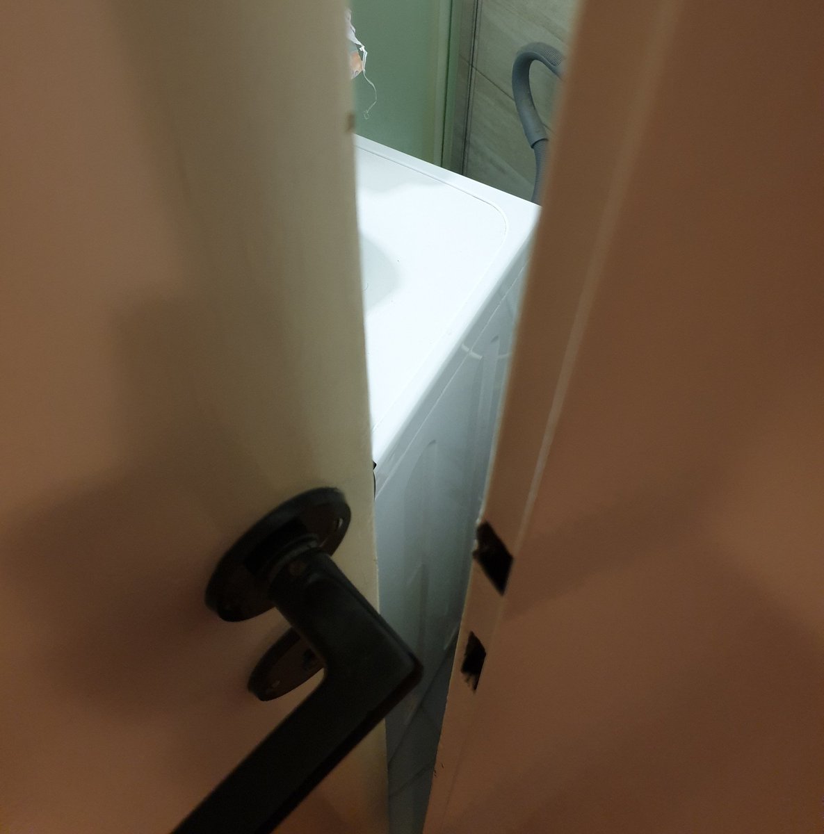 eborise's tweet photo. veš mašina se zatvorila u kupatilo i drži vrata

da se nije nešto naljutila na nas? https://t.co/uJOAa9GD3T