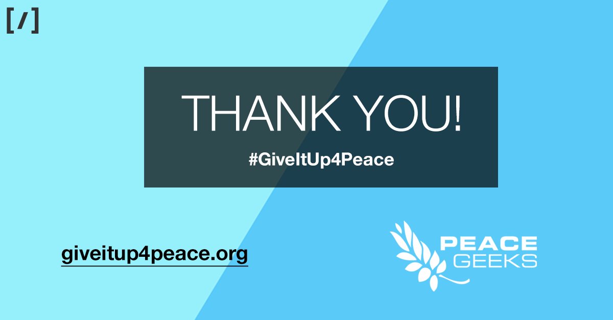 ArchiveDigi's tweet image. A big thank you and congratulations to all of those who GAVE IT UP FOR PEACE this November. We’re extremely proud of our team, and cannot thank @PeaceGeeks  enough for another amazing #GiveItUp4Peace challenge. Well done, everybody!