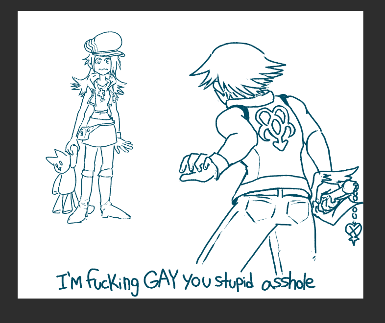 Art process meme dead but thats not gonna stop me. this is how I do my art usually
0) draw something i think is funny in my sketchbook
1) rearrange the sketch to better fit the composition
2) refine the sketch, fill in any details I halfassed
3) Ink the sketch