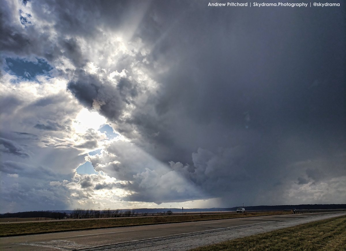 Again, without the pristine all-day warm sector this is just another forgettable storm system. But with the magnitude of that mid-level dry punch, we not only ended up with an historic, cold season tornado outbreak but a December chase day with high contrast visibility to-boot: