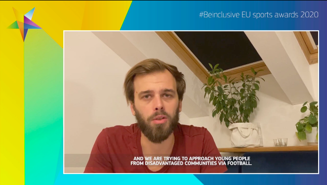 EUSport (@eusport) on Twitter photo “Winning the #BeInclusive award last year was a huge source of encouragement and a great honour & recognition for all of us.”
<a href="/BSchacherl/">Benjamin Schacherl</a> from @kickenogrenzen EU sports awards winner in 2019. “Winning the #BeInclusive award last year was a huge source of encouragement and a great honour & recognition for all of us.”
<a href="/BSchacherl/">Benjamin Schacherl</a> from @kickenogrenzen EU sports awards winner in 2019.