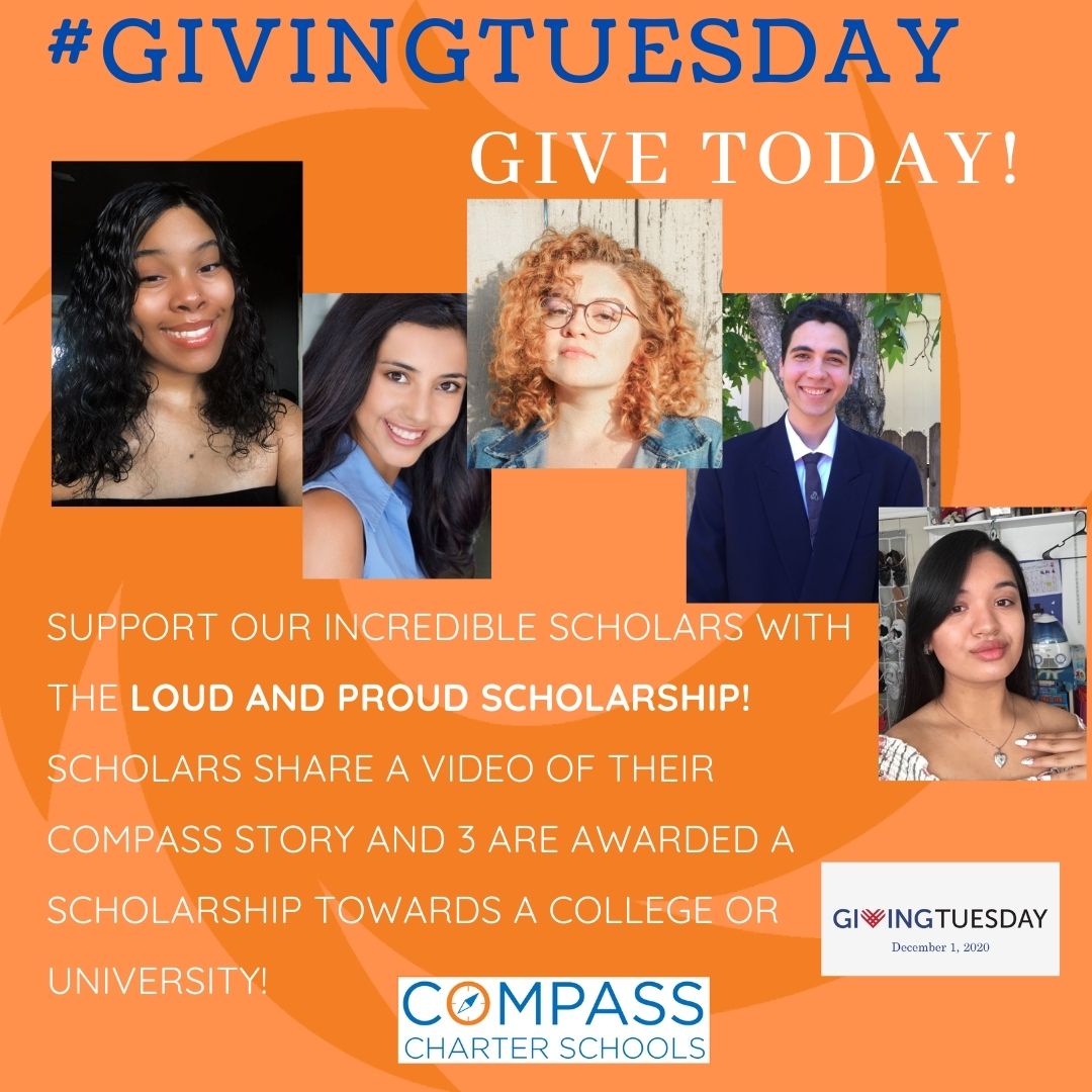 We are #LoudandProud of our #CompassScholars! Give towards this incredible #scholarship for #graduating #scholars today!

bit.ly/39yNLpM

#CompassCares #GivingTuesday #GivingTuesday2020 #ScholarsFirst #GoldStandard #PersonalizedEducation #VirtualEducation #Onward #Proud