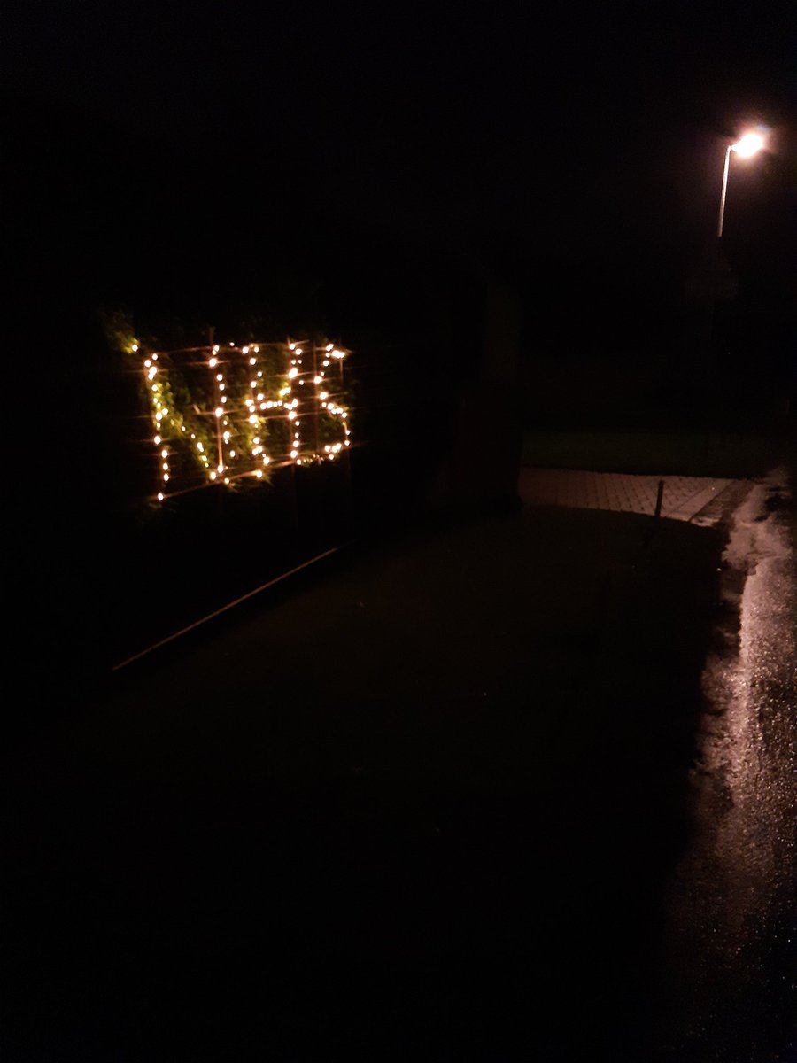 Well I have to say my folks have excelled at the Xmas decs with this! Dad said he wanted to do something different &amp; both have very good reason to be grateful for our precious institution, so there it is. 
Keep going all my lovely colleagues, you are all bright lights to me #NHS