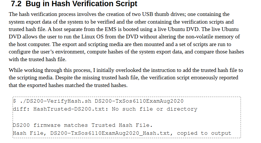 Holy shit. In August 2020,  @txsecofstate found a bug involving the security of ES&S voting equipment used throughout the US, including its DS200, DS850, DS450, ExpressVote, & ExpressVote XL. HOW WAS THIS KEPT HIDDEN ALL THIS TIME? 1/  https://www.sos.state.tx.us/elections/forms/sysexam/brian-mechler-ESS-exam-report-EVS6110-aug.pdf