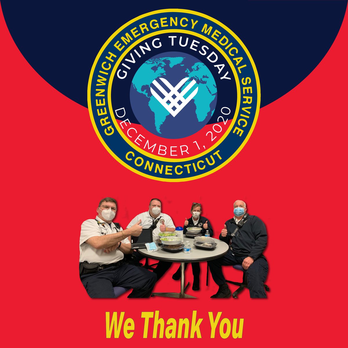 We can not thank the community enough!
To donate now visit greenwichems.org

#givingtuesday2020