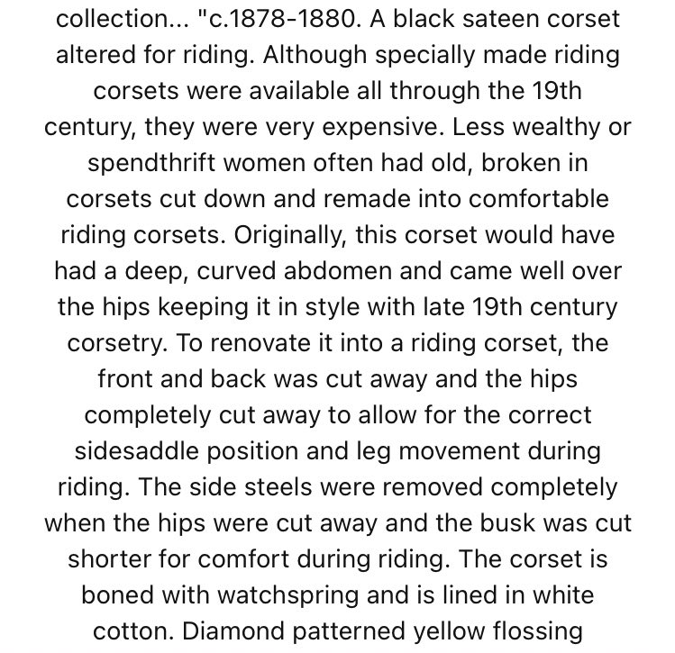 in the same way that a modern person would probably wear a sports bra rather than a push-up while exercising, a victorian would wear a riding corset while out...riding. they could be bought this way, or modified from an existing corset, like this one was:  https://pin.it/12xVKEn&nbsp;