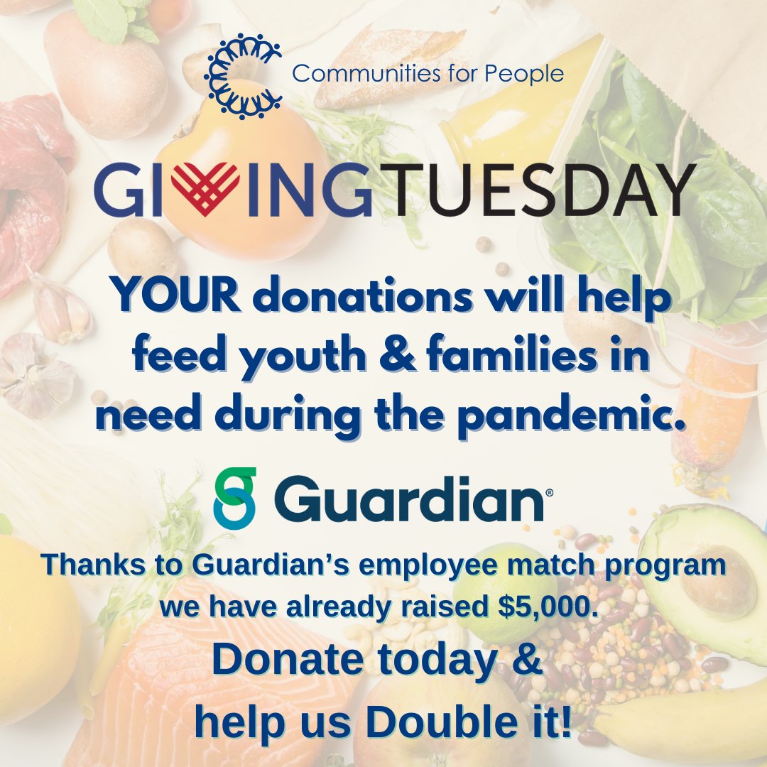 The pandemic hit impoverished communities the hardest. Donations provide critically needed  basic needs items like groceries. Donate at ow.ly/5ced50Czlwu.  #guardianemployee #guardianforgood #givingtuesday2020 #giveback #supportyourcommunity #basicneedsitems #fostercare
