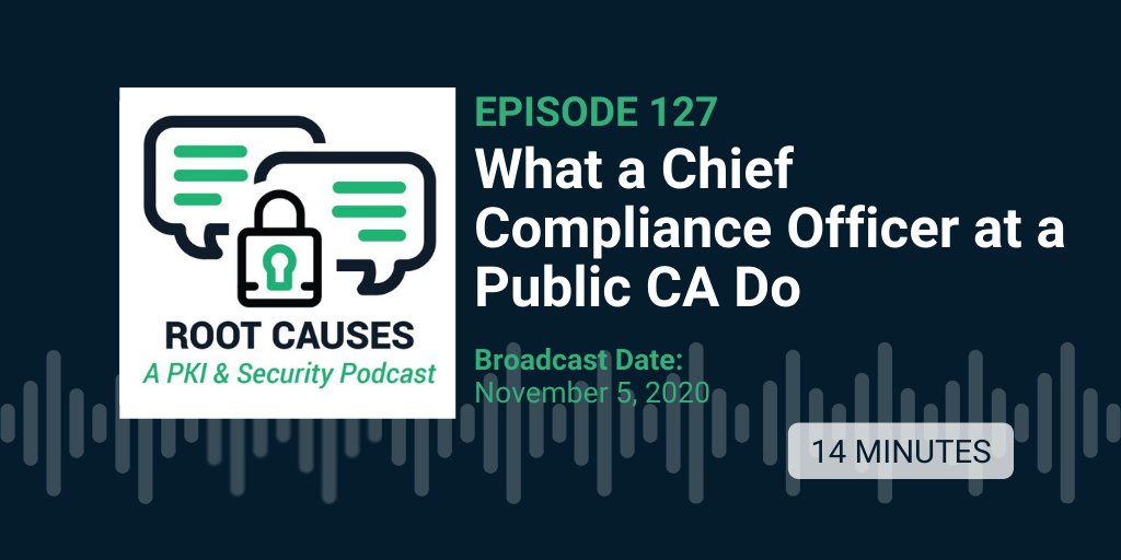 Episode 127: What Does a Chief #Compliance Officer at a Public CA Do? | Our #podcast hosts discuss what compliance means at a public Certificate Authority (CA) like Sectigo and what the Chief Compliance Officer does. sectigo.com/resource-libra…