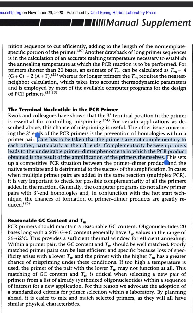 This one is pure gold.She cites a paper that advises against doing the exact things she did in her primers.That’s right. You should screen for primer dimers before torturing the public with such arrogance and incompetence.