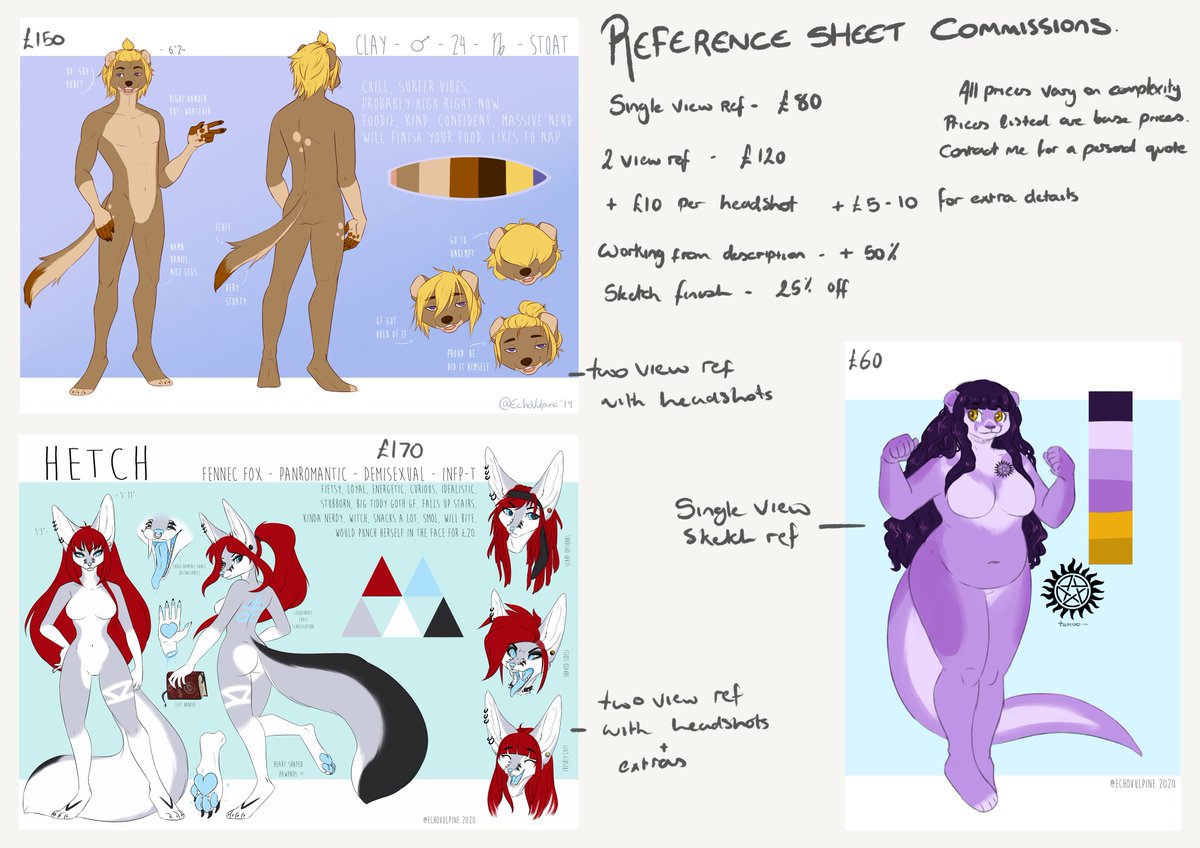 EchoVulpine's tweet image. We've just been slapped with some hefty bills, so I need to take on commissions on an emergency basis.

These are my price sheets!

Rt's are really appreciated.

More examples in replies. 

Check out my ToS here: trello.com/c/SipxX5a3
