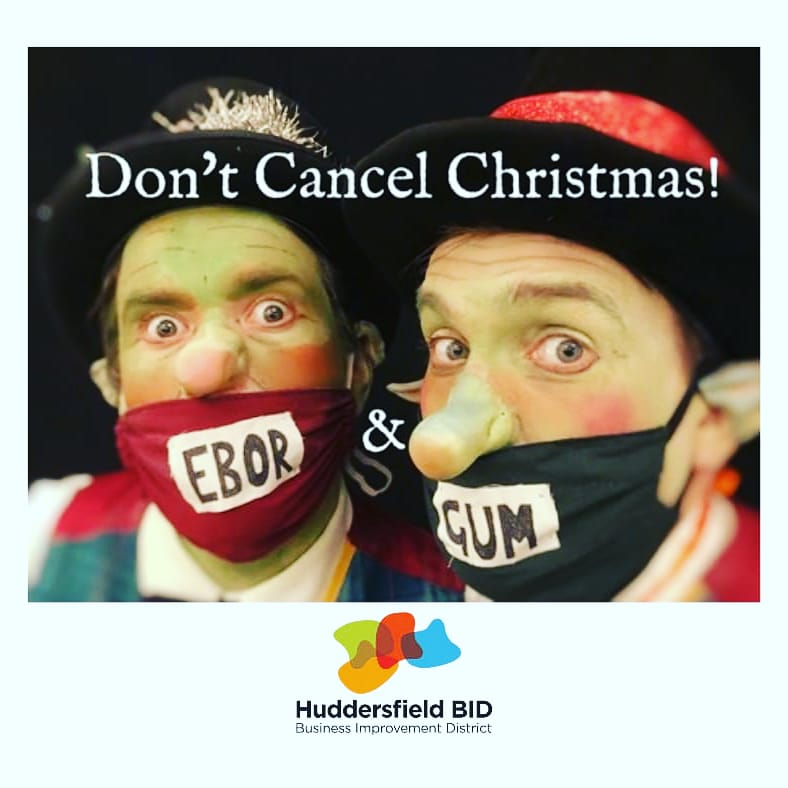 We are really excited to announce a Christmas surprise coming to Huddersfield from Thursday this week. Find out more here -
 huddersfieldbid.co.uk/dont-cancel-ch…

#huddersfield #hellohuddersfield #Christmas2020 #christmas #shoplocal #supportlocal #popup #entertainment #laughter #festive