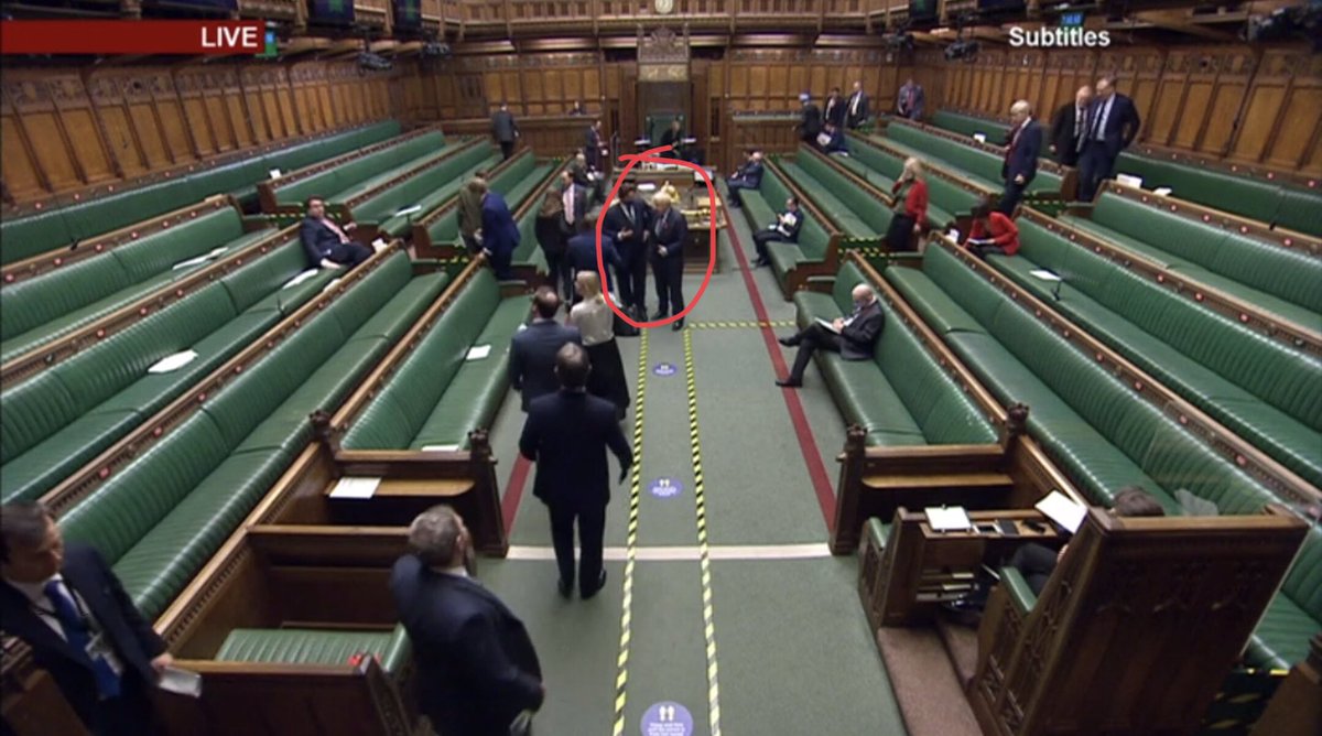 MahyarTousi's tweet photo. MPs spent hours telling us we should lock down, socially distance, and wear masks... then after the debate, they patted each other on the back with no social distancing or mask-wearing - including the Prime Minister breaking his own rules.

Rules for the many, not the few... https://t.co/wnJ1yXiKSc