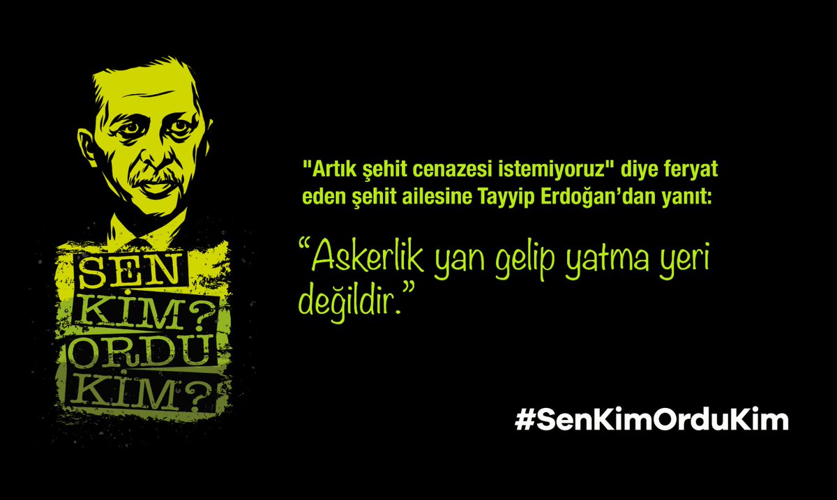 yildirimkaya40's tweet photo. "Askerlik yan gelip yatma yeri değildir."
RTE

#SenKimOrduKim https://t.co/AwJncqloXJ