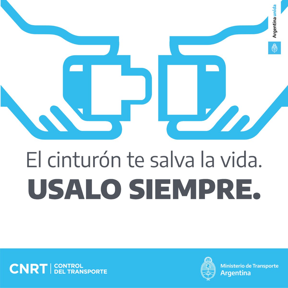 InfoCNRT's tweet photo. En el Día Mundial del Uso del Cinturón de Seguridad, te recordamos que en el transporte interurbano su uso es obligatorio.

#ControlDelTransporte https://t.co/oFkJH7hVHa