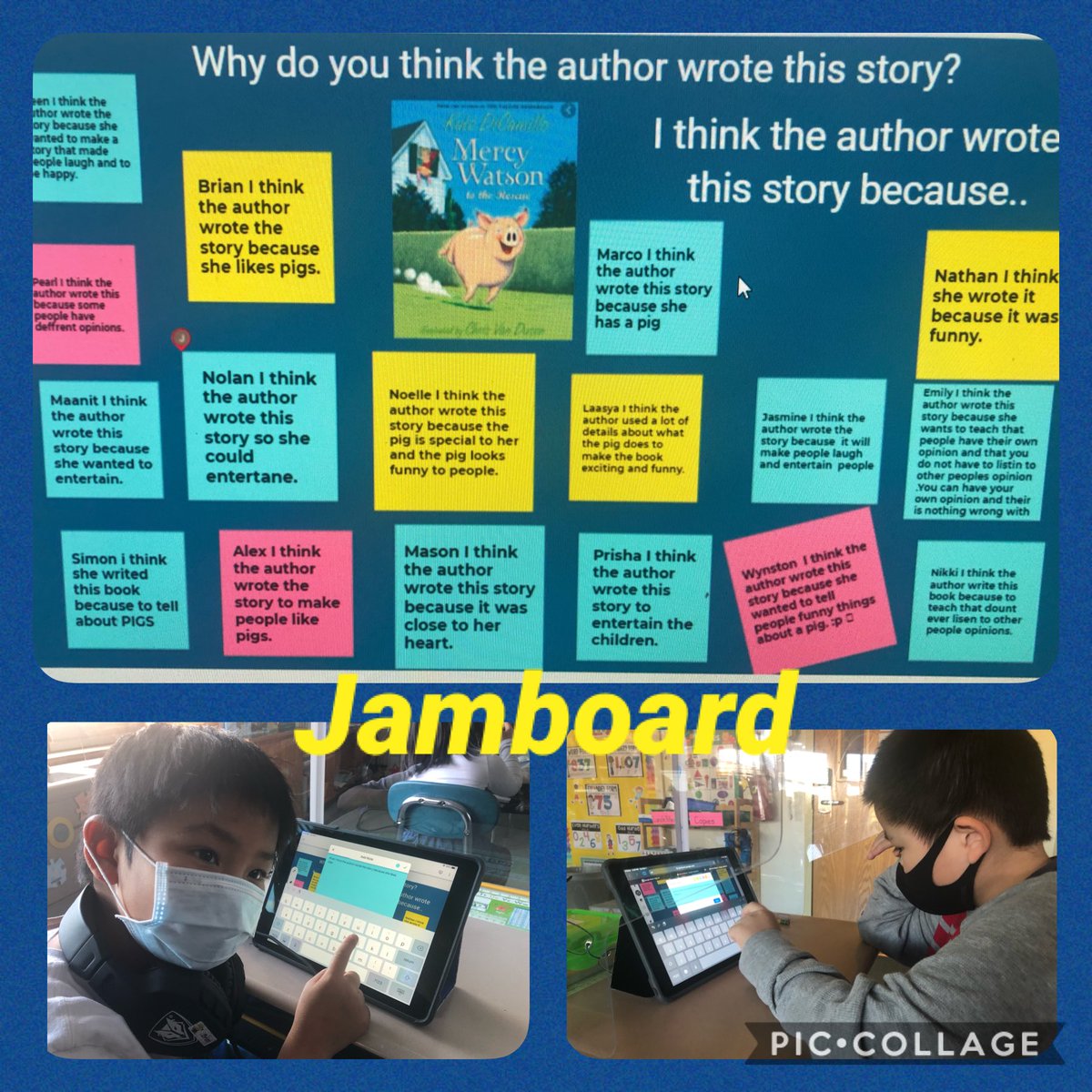 We enjoyed reading Mercy Watson to the Rescue and had fun with Jamboard as we discussed author’s purpose. <a href="/A_RiveraNY/">Dr. Alejandro Rivera</a> <a href="/GAJacksonES/">George A. Jackson Elementary School</a> @JerichoUFSD