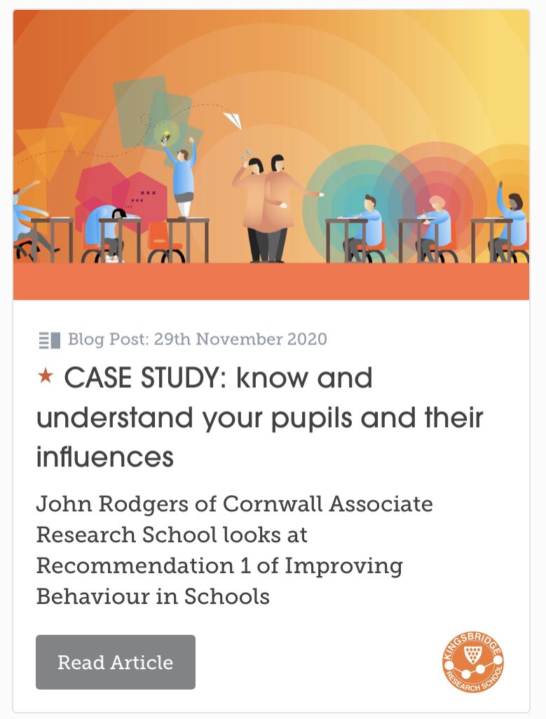 KCCResearchSch's tweet photo. John Rodgers of @RSNCornwall looks at Recommendation 1 of Improving Behaviour in Schools:

https://t.co/h0BlOPAqWt https://t.co/2myAbGloyL