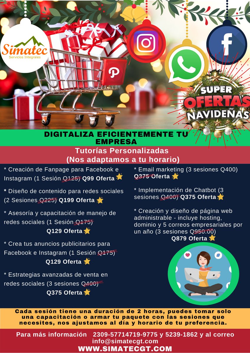 simatecgt's tweet photo. Tutorías Personalizadas de Marketing Digital💥 -Contáctanos e Indica cual es la tutoría de tu interés https://t.co/T3JgiZ7MMy https://t.co/RrBVq65TOm