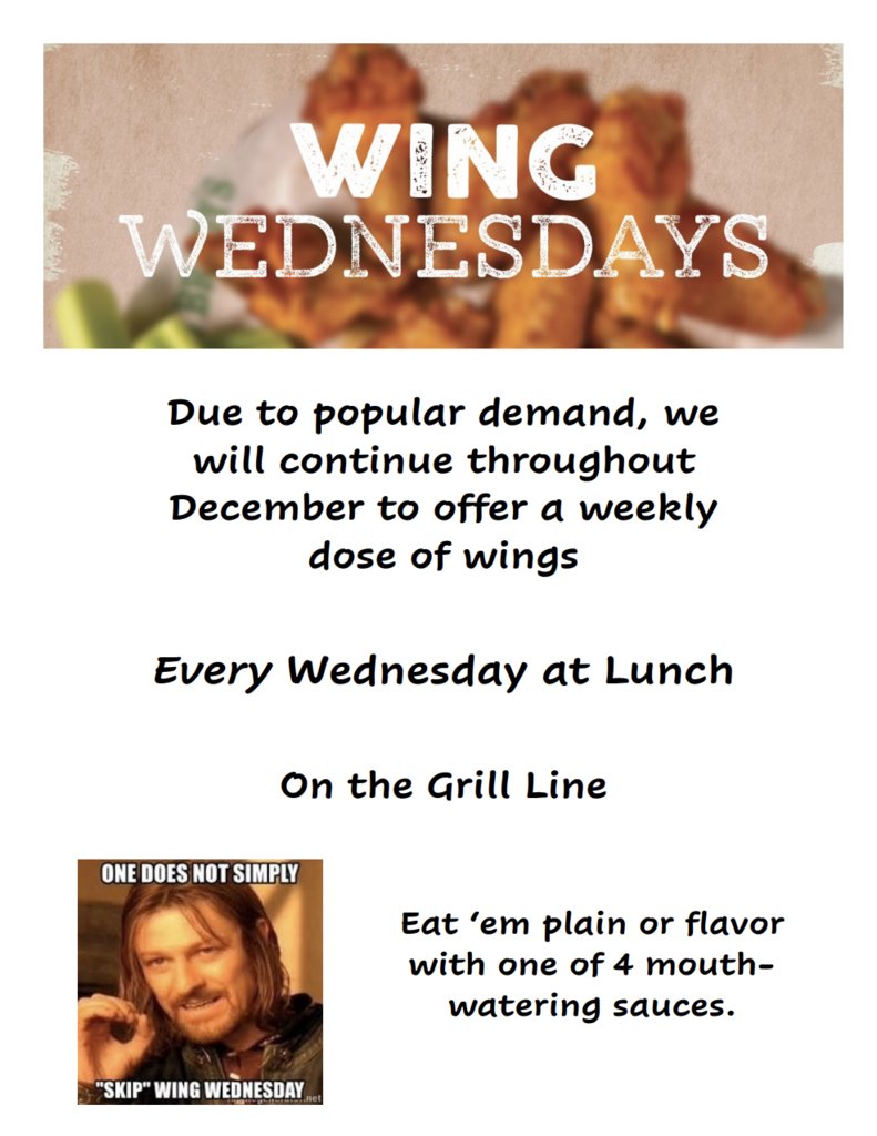 Wings on Wednesday!