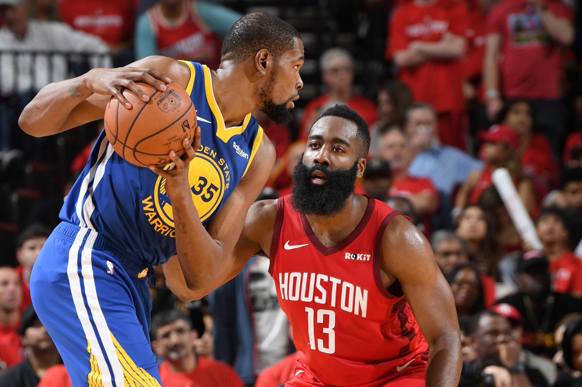 TheHoopCentral's tweet photo. Kevin Durant says the rumors about him and James Harden talking about playing together are made up, via @MarcJSpears. https://t.co/Ckprtumfgb