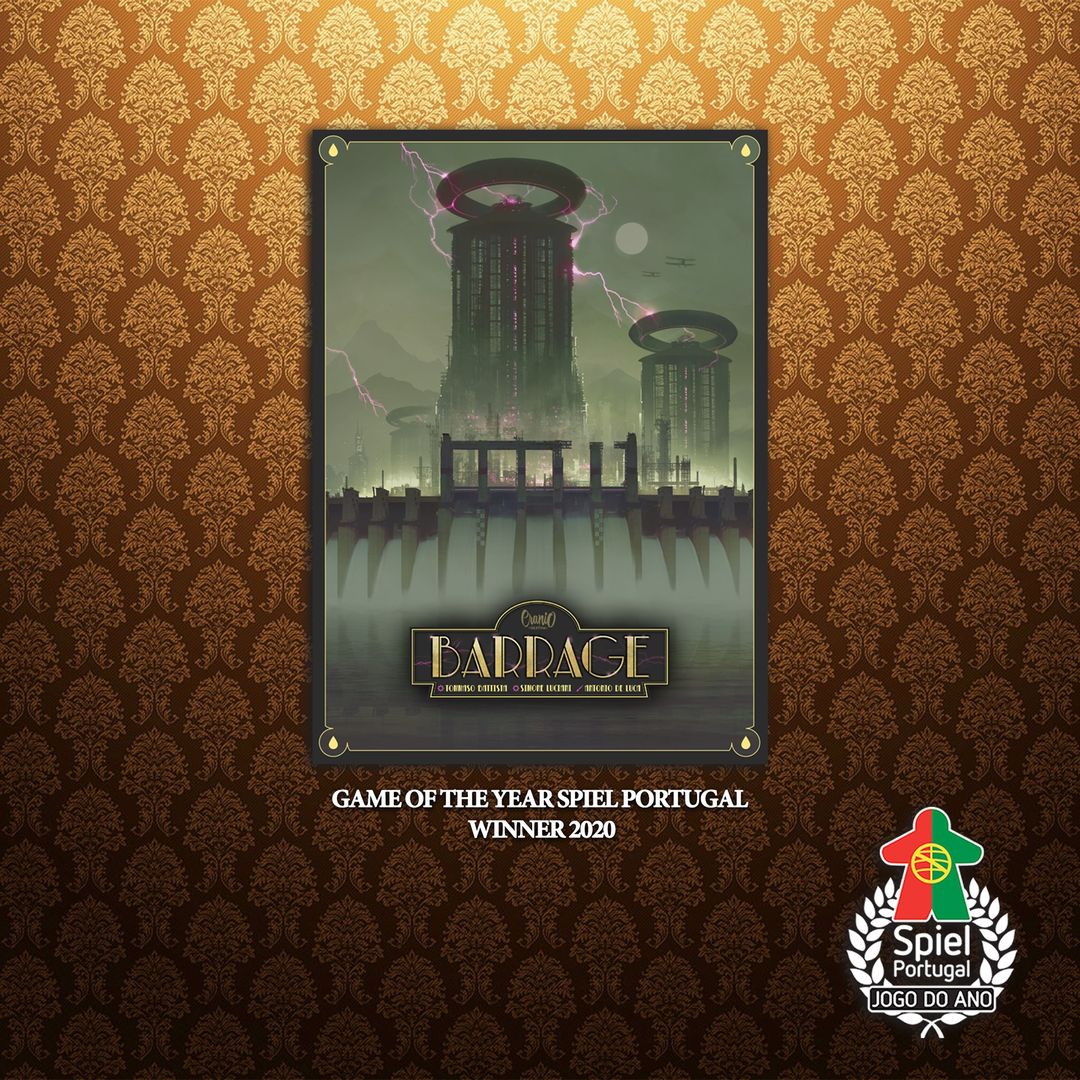 BoardGameGeek (@boardgamegeek) on Twitter photo In late November 2020, <a href="/SpielPortugal/">Spiel Portugal</a> named Barrage from <a href="/CranioCreations/">Cranio Creations</a> its "Jogo do Ano", that is, its game of the year. The other nominees were Crystal Palace, Cooper Island, Maracaibo, and Pipeline.
BGG game page: boardgamegeek.com/boardgame/2512… —WEM In late November 2020, <a href="/SpielPortugal/">Spiel Portugal</a> named Barrage from <a href="/CranioCreations/">Cranio Creations</a> its "Jogo do Ano", that is, its game of the year. The other nominees were Crystal Palace, Cooper Island, Maracaibo, and Pipeline.
BGG game page: boardgamegeek.com/boardgame/2512… —WEM