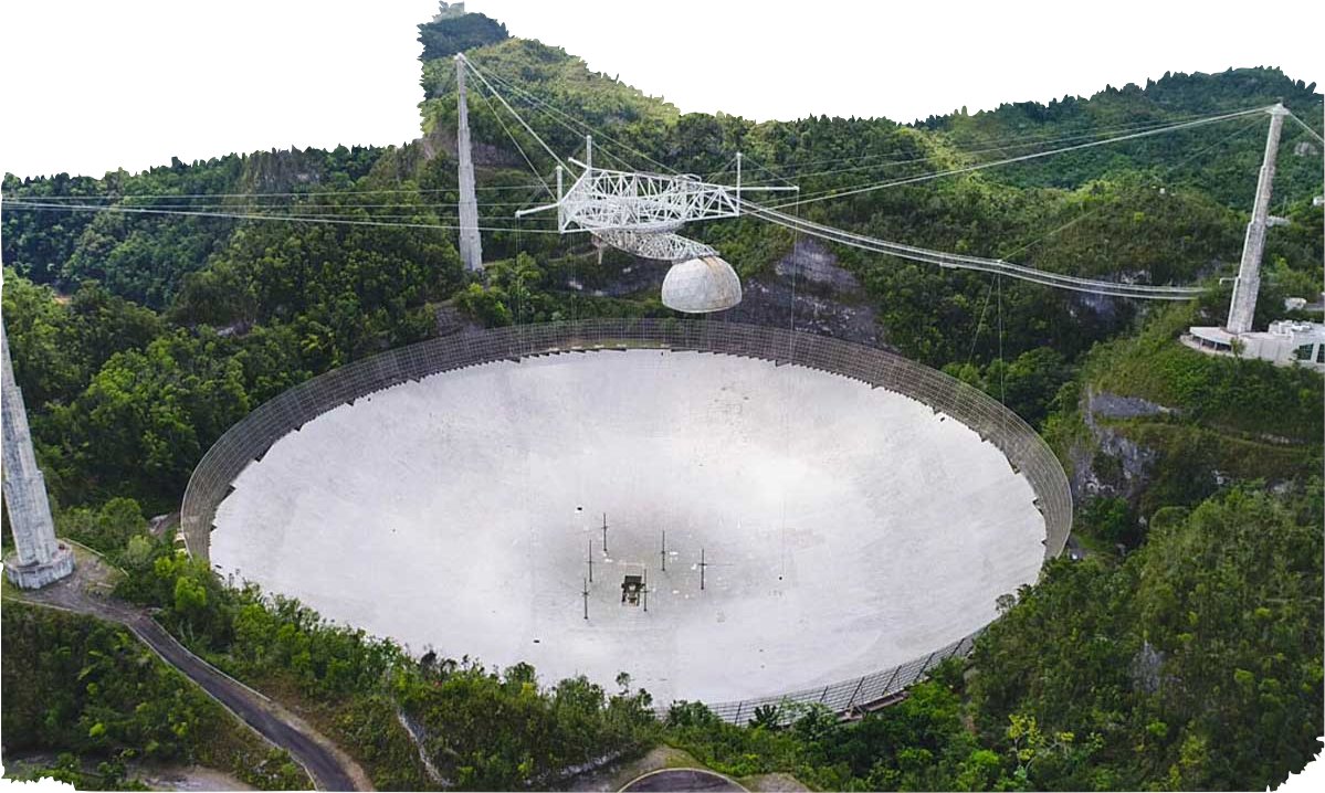 Many of you may have already heard, but I want to address the latest news on the Arecibo Observatory ( @NAICobservatory)This morning,  @NSF announced that the telescope's instrument platform has collapsed onto the dish, irreversibly damaging it:  https://twitter.com/NSF/status/1333772980539691008 (1/n)