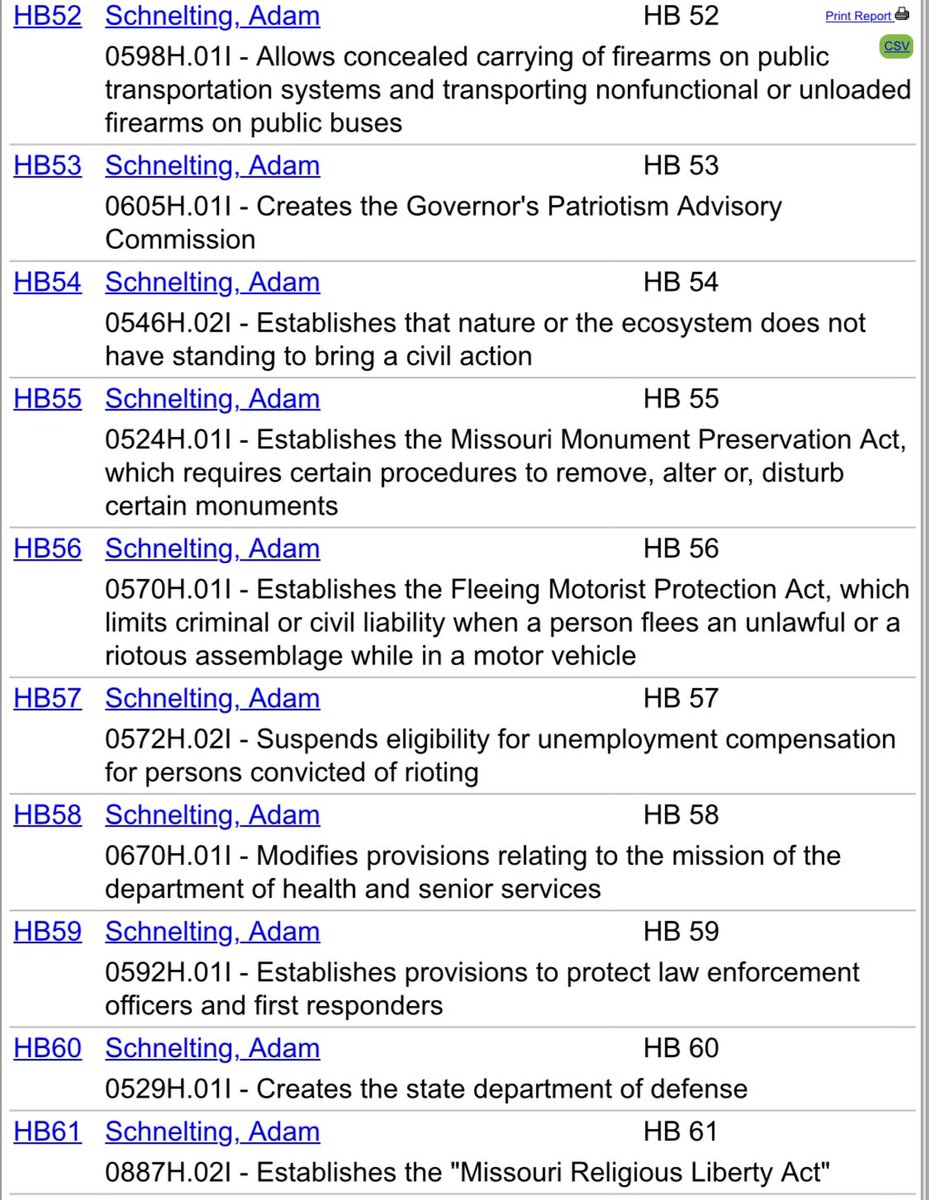 In fact, a number of bills filed by State Rep Adam Schnelting read like a Nazi manifesto: prohibit removal of confederate monuments, strip protestors of unemployment benefits, create Missouri’s own DoD cause the civil war is coming—guys like Schnelting thirst for it.4/