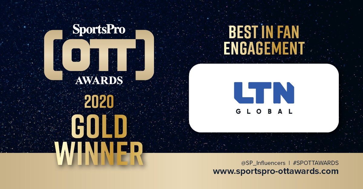 LTNGlobal's tweet photo. LTN Global has won the Gold Award in the Best in Fan Engagement category at the @SportsPro Media OTT Awards! With LTN Live Video Cloud, the #NFL Draft 2020 integrated nearly 500 live fan feeds to achieve best-ever ratings. #SPOTTAWARDS, @SP_Influencers. https://t.co/mIK2DY912A https://t.co/SK04Aw7Kq5
