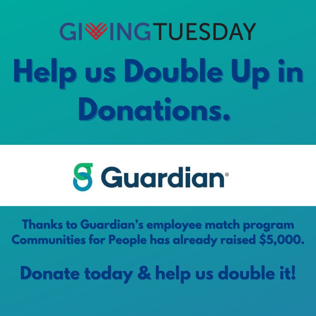 Getting closer to our goal of $10K thanks to your support.  Donate &amp; provide families w/ basic needs items, emergency shelter,&amp; housing support. ow.ly/PnzM50CzC0e . Please RT #guardianemployee #guardianforgood #givingtuesday #emergencyshelter #housingsupport  <a href="/guardianlife/">Guardian Life</a>
