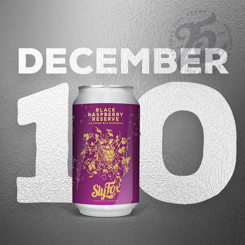 SlyFoxBeer's tweet photo. Black Raspberry Reserve is debuting IN CANS as part of our 25th Anniversary Celebration on Thursday, December 10th! Stay tuned for more release details. #BlackRasberryReserve #25YearsofBeers https://t.co/qiut9NdLzA