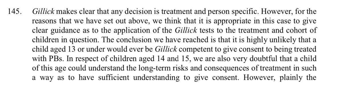 It’s actually a fairly narrow decision, though one which will impact trans children trying to access puberty blockers significantly (as it will make accessing them in the UK practically impossible for under 16s). It’s narrow because the court didn’t accept the primary argument...