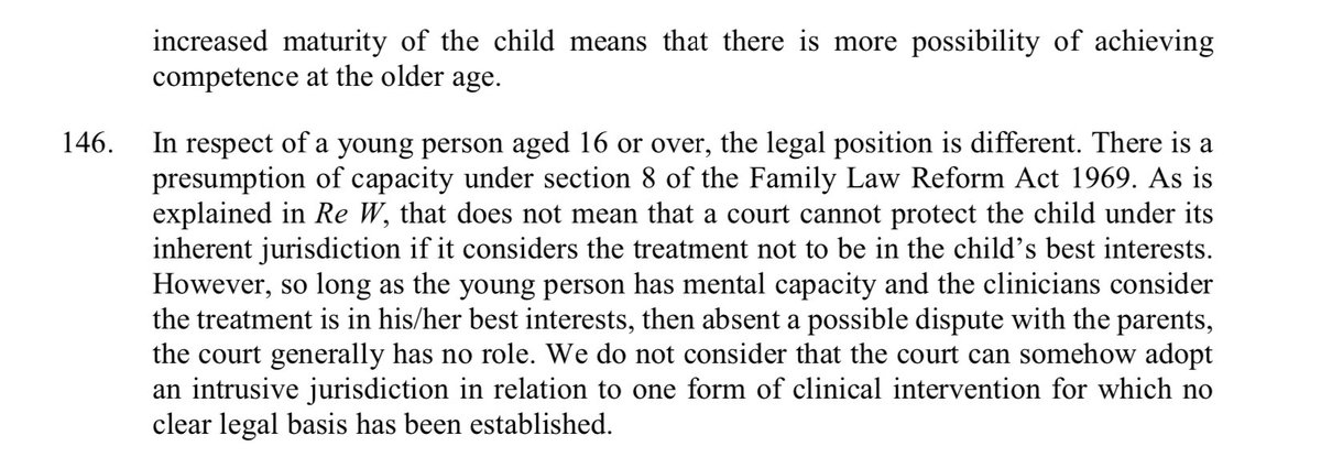 It’s actually a fairly narrow decision, though one which will impact trans children trying to access puberty blockers significantly (as it will make accessing them in the UK practically impossible for under 16s). It’s narrow because the court didn’t accept the primary argument...