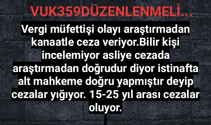 <a href="/Cennet41154/">𝓒𝓮𝓷𝓷𝓮𝓽</a> <a href="/alisahin343434/">Ali Şahin // istanbul//</a> Müfettiş bir suç uydurup vuk359 kapsamında esnafı hapse atmak istiyor..
Sn. <a href="/RTErdogan/">Recep Tayyip Erdoğan</a> <a href="/AvOzlemZengin/">Av. Özlem Zengin 🇹🇷</a> <a href="/nacibostanci/">M. Naci Bostancı</a> <a href="/mehmedmus/">Dr. Mehmet Muş</a> <a href="/emrullahisler/">Emrullah İŞLER</a> <a href="/NazimMavis/">Dr. Nazım Maviş</a> <a href="/halilozcan63/">Dr. Halil ÖZCAN</a> <a href="/avabdullahguler/">Abdullah Güler</a>   RiskBüyük TahliyeŞart #Vuk359daAdaletYok <a href="/yilmaztunc/">Yılmaz TUNÇ</a> <a href="/abdulhamitgul/">Abdulhamit Gül</a>