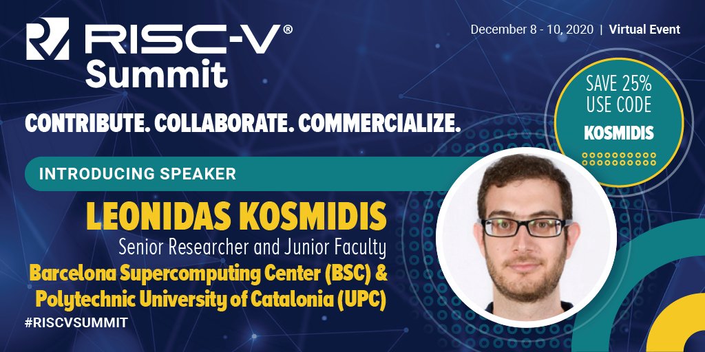 I'm speaking at RISC-V 2020! l.feathr.co/landing-page--… 
Join us at #RISCVSUMMIT to network with thought-leaders, technology companies, and researchers spearheading the adoption of this transformative change in the silicon market. Follow the link to get 25% off your registration.