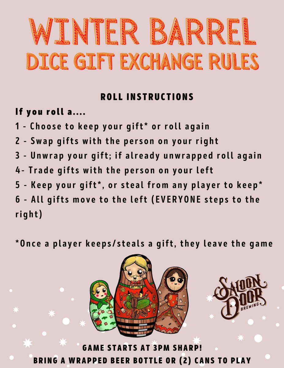 CollectiveTexas's tweet image. Come join us this Saturday @SDoorBrewer  business.facebook.com/events/1840774…

Dice Game begins promptly at 3!

@BeerFedMother