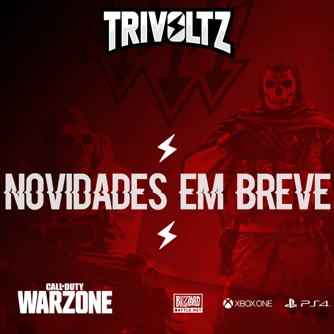 Gosta do cod warzone? fique ligado nas nossas redes sociais que logo mais traremos novidades sobre o trivoltz no cod warzone.

⚡⚡⚡

#GOTRIVOLTZ #codwarzone
