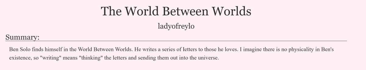 LadyofReylo's tweet photo. Give or take, I've written about 50 fics/poems this year so far. I had a hard time choosing 4.  All Reylo, though I write other AD characters, too.
Tag 5 people: @FlavorofKylo @jadedwarrior5 @LexiRayne2187 @AliReads2Much  @JenningsMila1 @mtmagni @JGoose753 https://t.co/jwAUqUlzaz